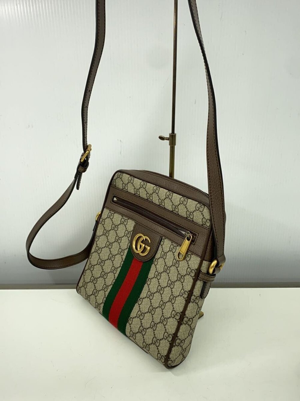 Gucci beige Supreme Ophidia ebony brown messenger bag GG Tan Brown